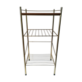 Vintage teak and gilded metal service