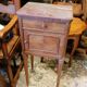 Louis XVI style wooden bedside table.