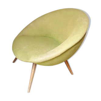 Fauteuil œuf egg années 50  vert