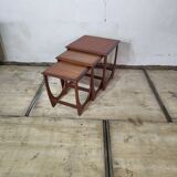 Scandinavian nesting tables in teak from the 1960s.