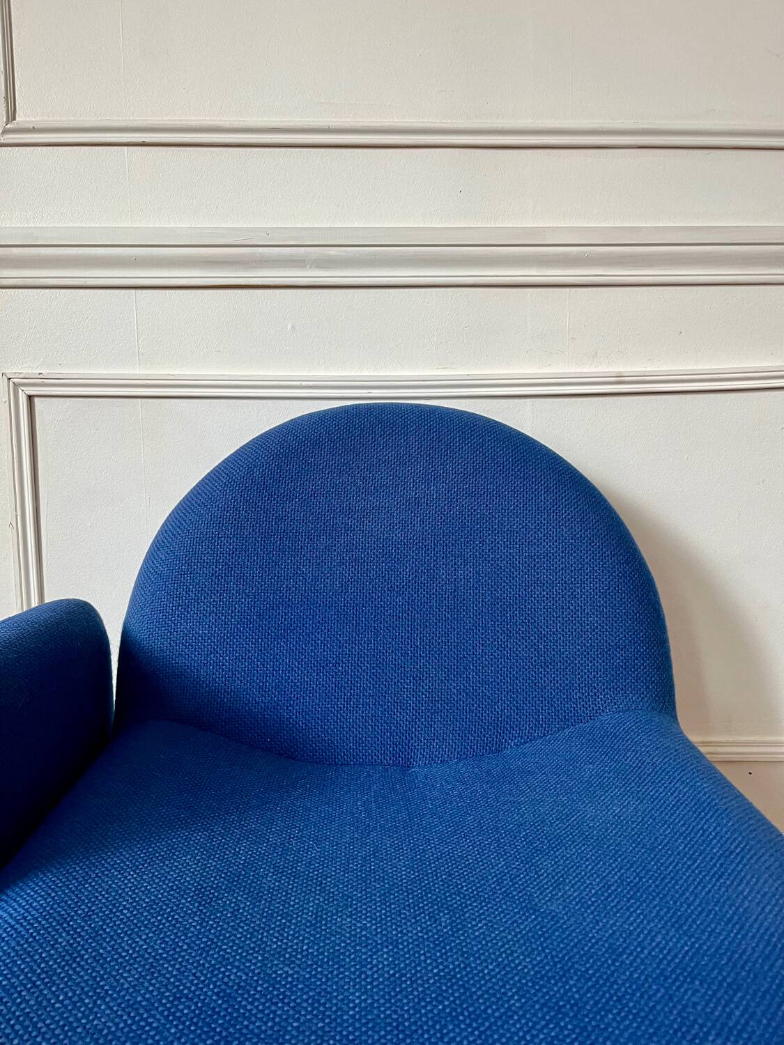 Vintage 70s wool fireside chair