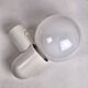 Pair of vintage space age wall lights in white plastic, Allibert 1970 bathroom bedside night light