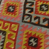 Large Green Handmade Vintage Kilim Rug, 184x309Cm