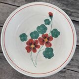 Plat faïence motif floral
