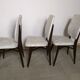 suite of 6 wooden chair and marbled grey white skai