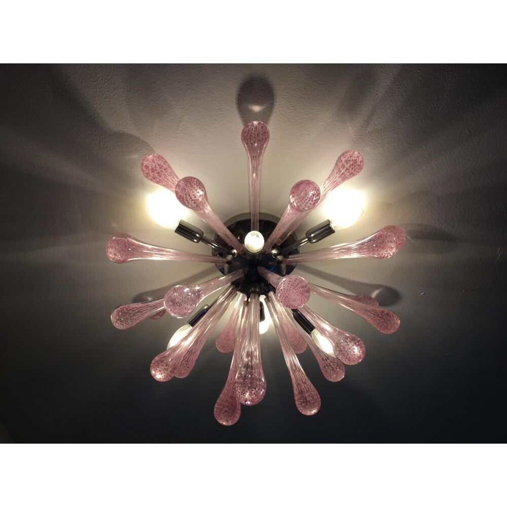 Murano glass flush mount