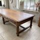 Solid walnut farmhouse castle table 1900 XXL