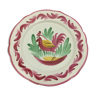 Old porcelain rooster plate