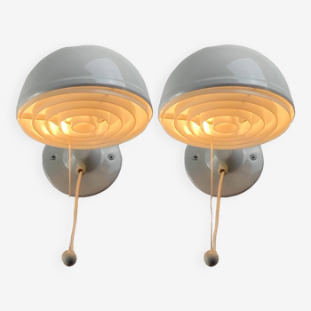 Pair Scandinavian wall sconces by Knud Christensen for ABO Randers, Denmark 1960s-1970s