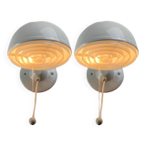 Pair Scandinavian wall sconces by Knud Christensen for ABO Randers, Denmark 1960s-1970s