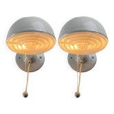 Pair Scandinavian wall sconces by Knud Christensen for ABO Randers, Denmark 1960s-1970s