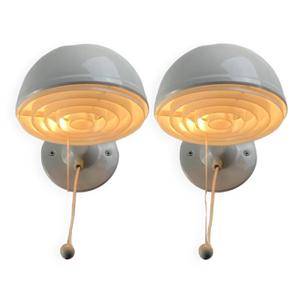 Pair Scandinavian wall sconces by Knud Christensen for ABO Randers, Denmark 1960s-1970s