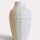 Vase en céramique blanche émaillée de style mid-century par Bay Keramik, Allemagne de l'Ouest, années 1950.