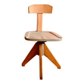 Chaise de bureau en bois par Olaio, Portugal 1940