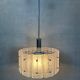 Vintage 1970s pendant lamp – glass/chrome