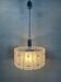 Vintage 1970s pendant lamp – glass/chrome