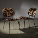 Chaise en fausse fourrure imprimée