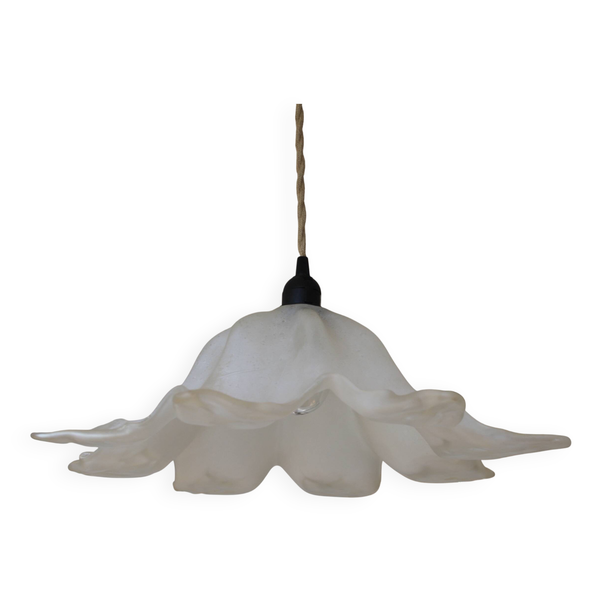 Large glass "flower" pendant light