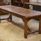 Grande table de ferme en orme massif 1950’s