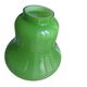 Mid-century portuguese green opaline glass hanging lamp 1960s
