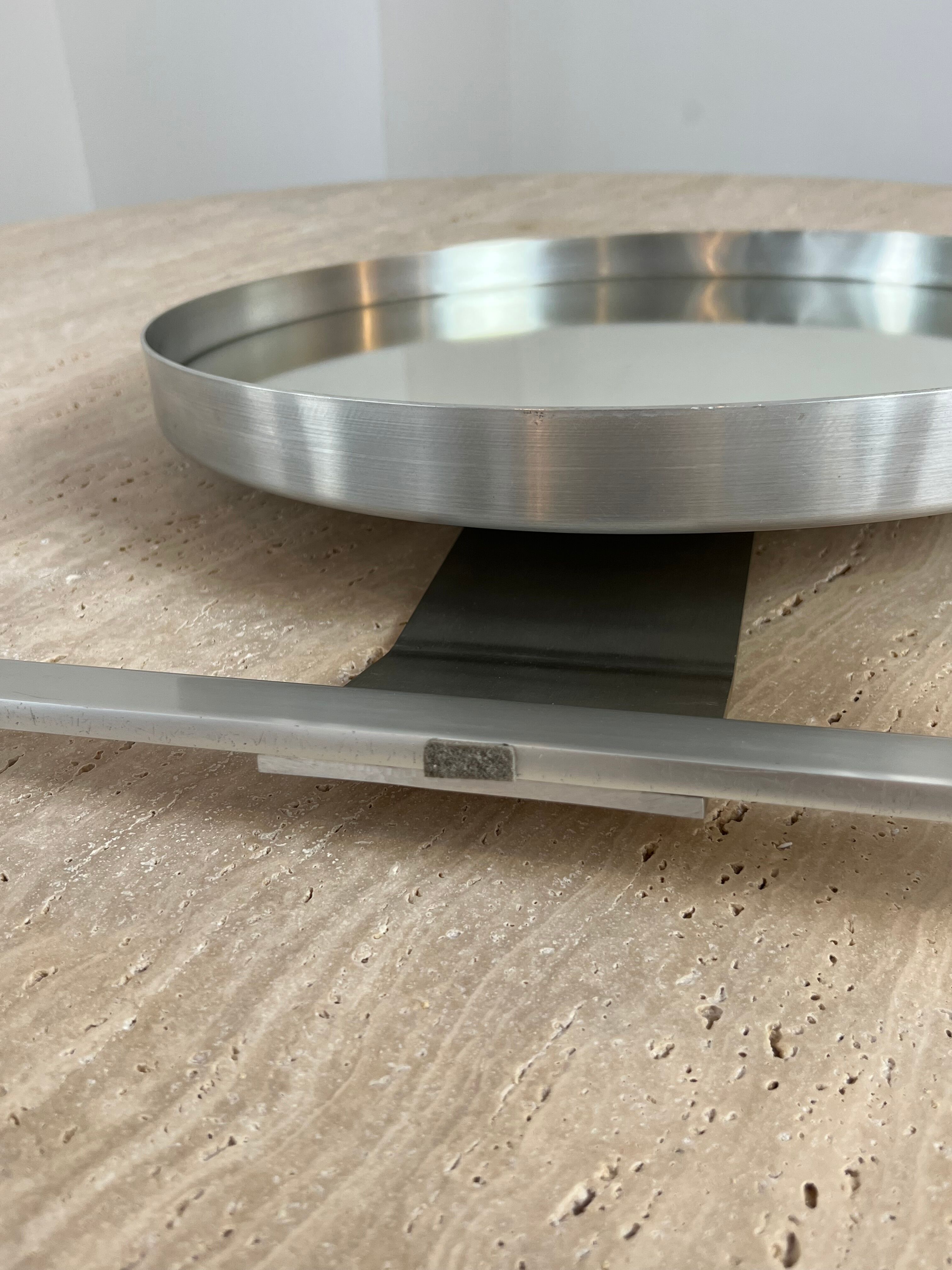 Circular mirror by Pierre Vandel France 70s 47x44cm