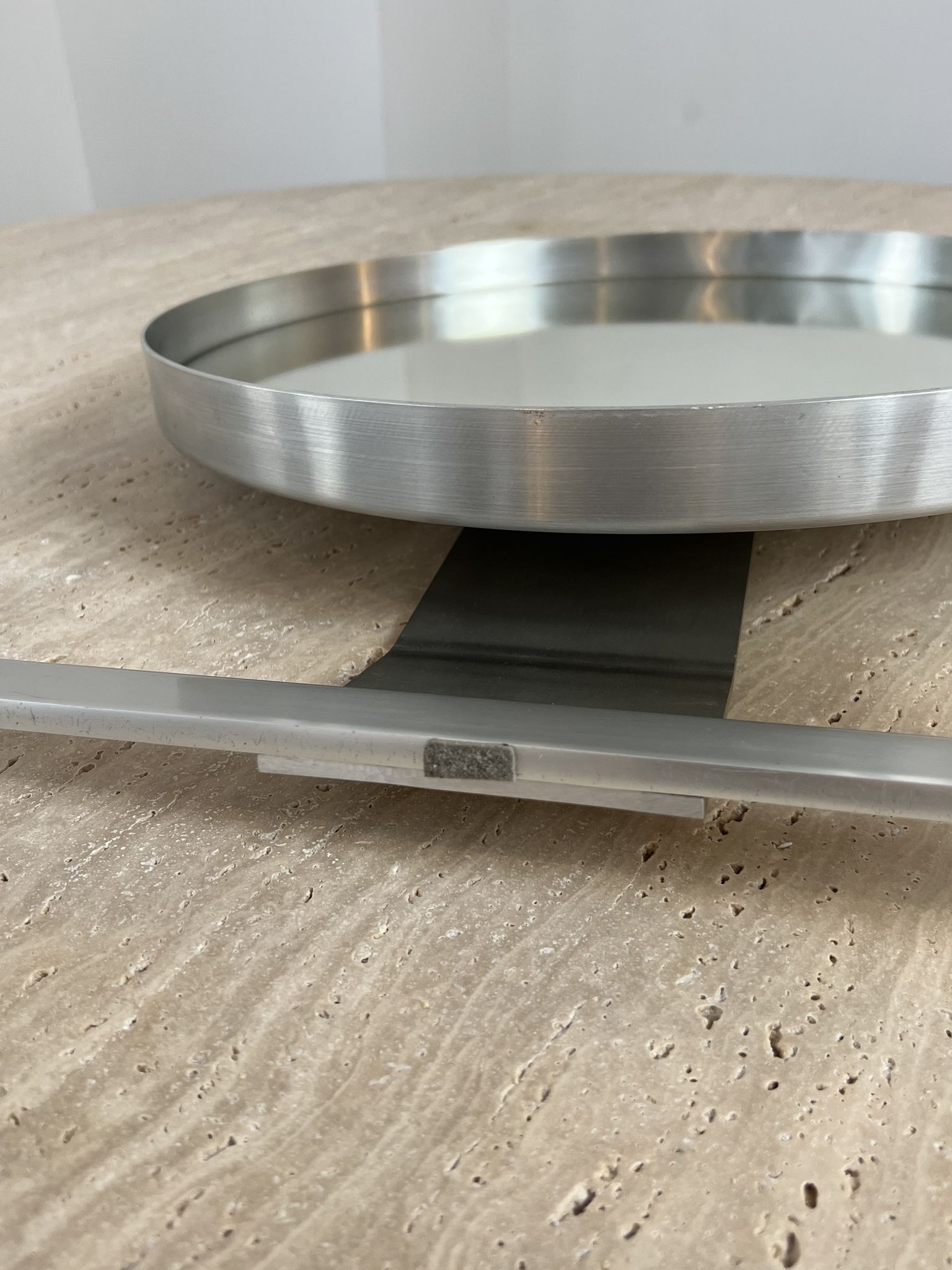 Circular mirror by Pierre Vandel France 70s 47x44cm