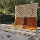 Handmade traditional beni ourain rug, size 2/3 m.