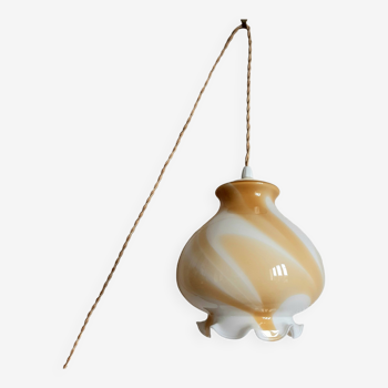 Murano style honey globe portable lamp 1970