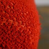 Pouf bouclé rationaliste dans le style de Gio Ponti, Italie, années 40.