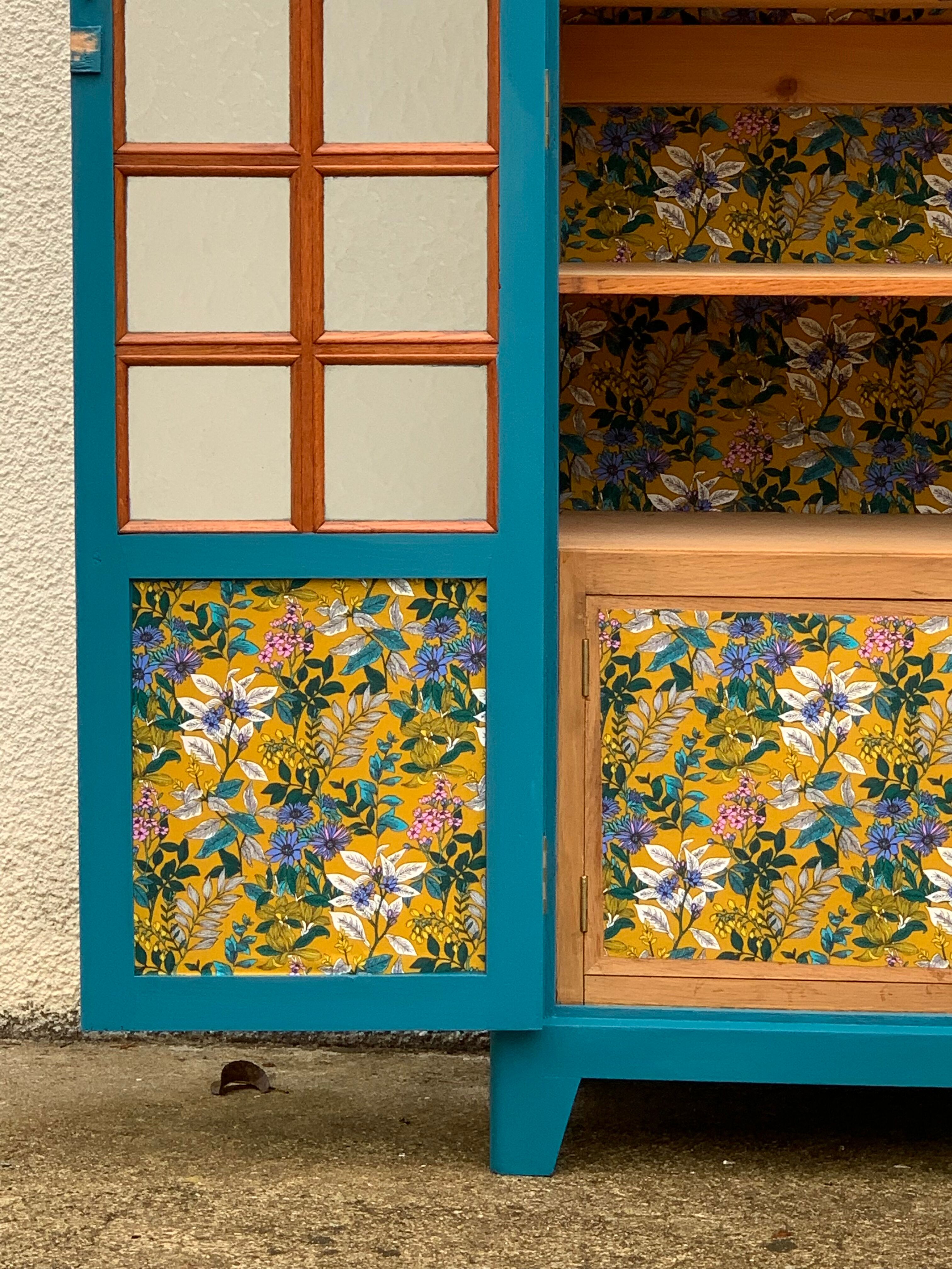 Parisian wardrobe glazed blue Peacock 1940