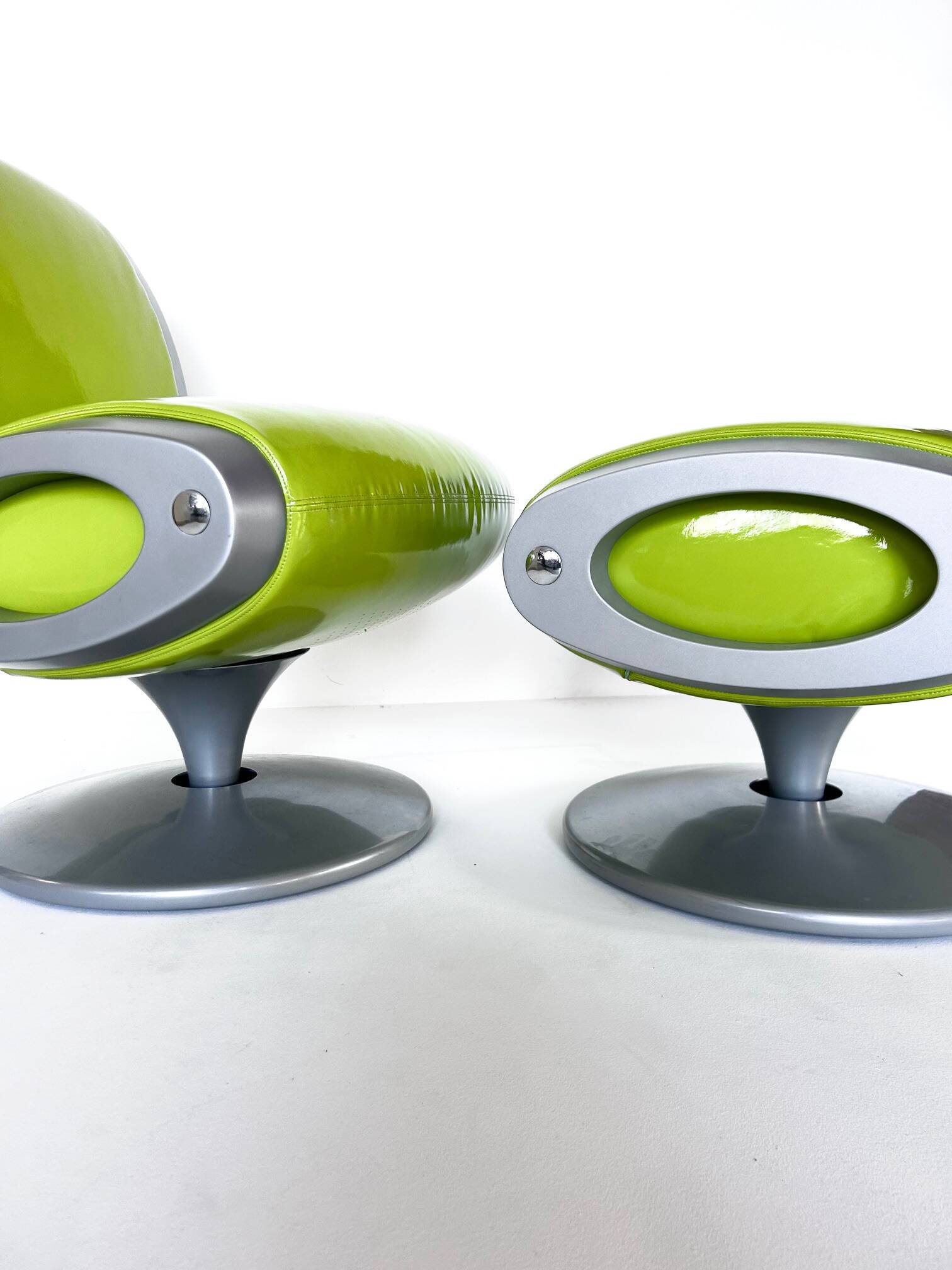 “Gluon” armchair and ottoman by Marc Newson, Moroso, 1993