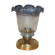 Lampe à tulipe décor floral vintage