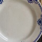 4 old mismatched plates Gien, St Amand, K&G Lunéville