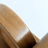 Vintage wooden bookends in Bauhaus mid-century minimalist style.