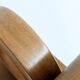 Vintage wooden bookends in Bauhaus mid-century minimalist style.