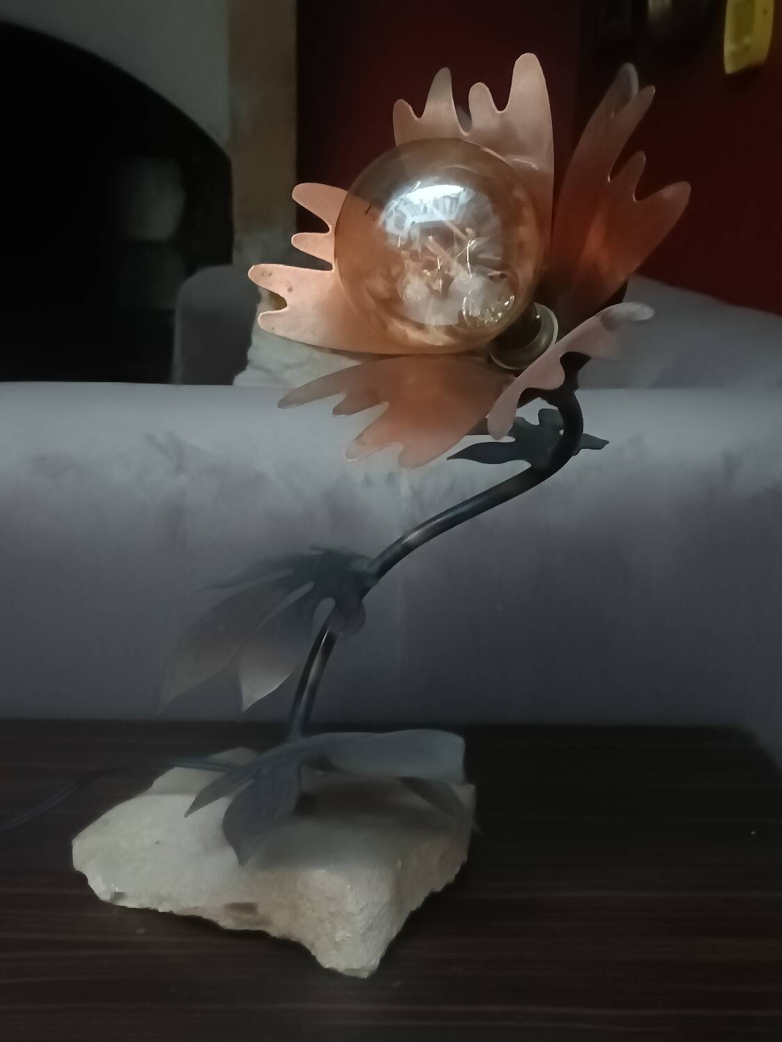 Flower lamp, Maison Jansen style, 1970s