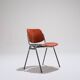 Set de 4 chaises empilables dsc 106 orange, Castelli, G. Piretti, 1970s