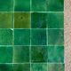 Modern bottle green Zellige coffee table