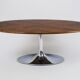 Mid-Century Dining Table in Walnut and Chrome by Kovona, Czech, 1960s