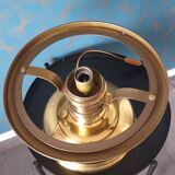 Brass and opaline lamp