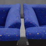 Pair of velvet armchairs, 1970