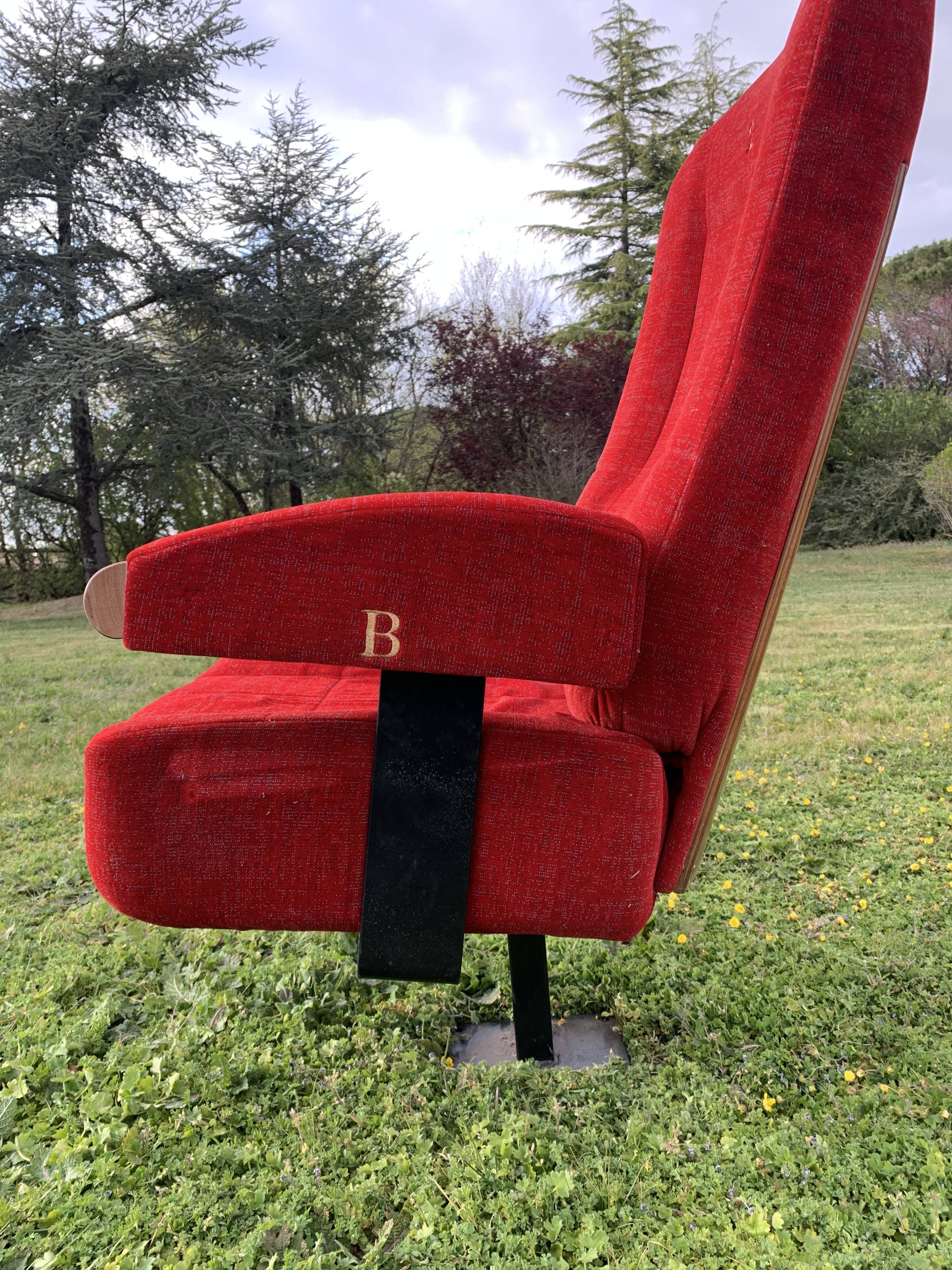 Red velvet cinema chair