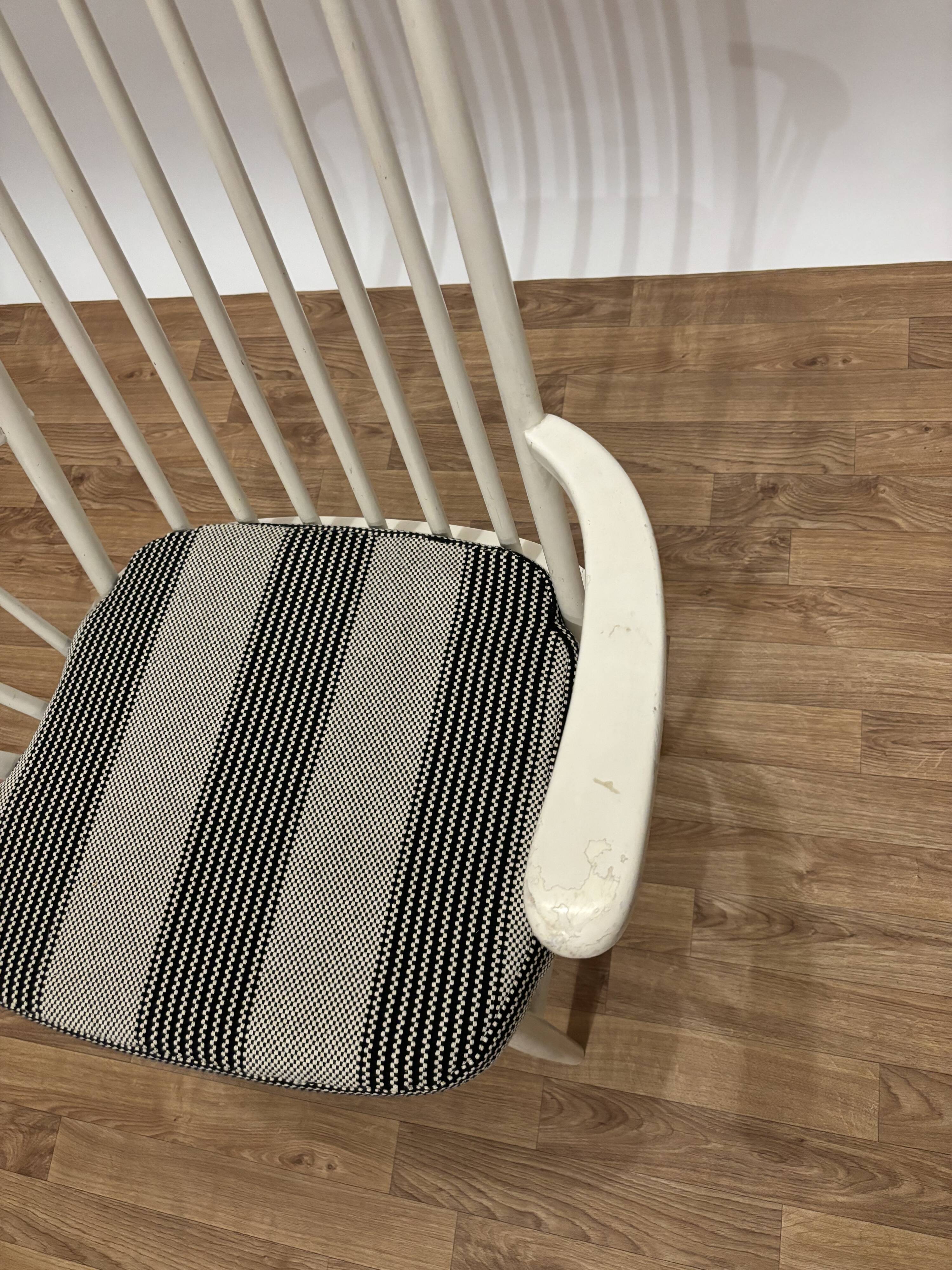 reupholstered Danish armchair