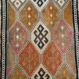 Vintage Turkish Mini Kilim 81x50 cm Wool Small Kelim Runner, shabby Chic
