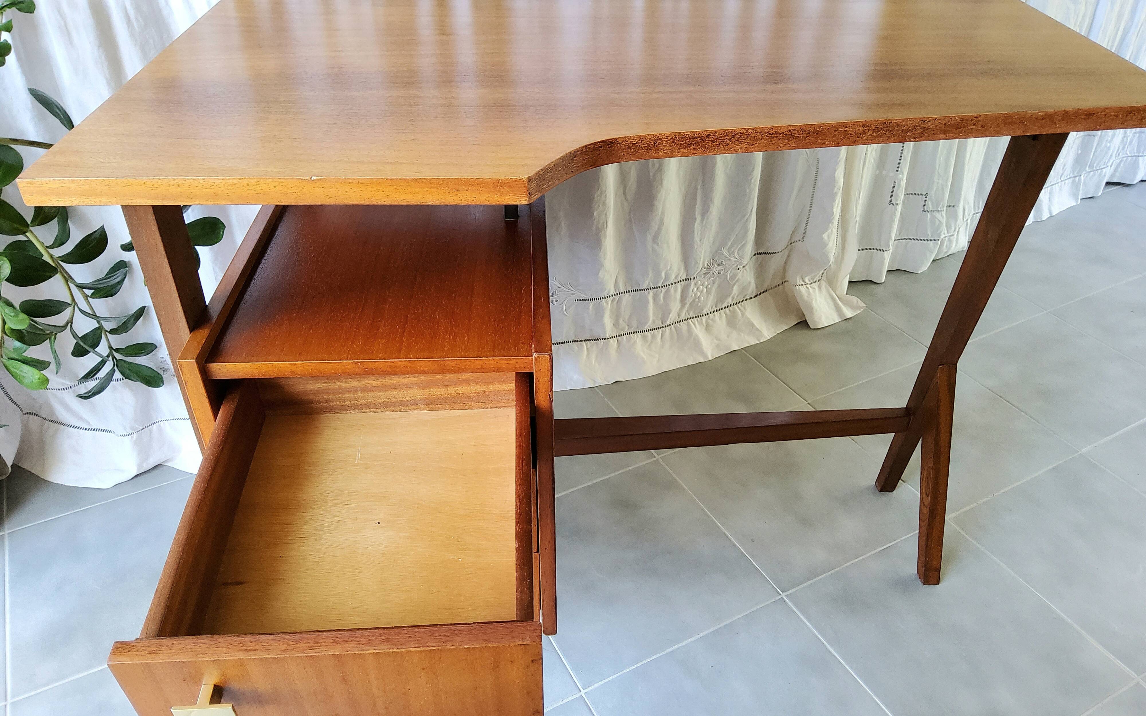 Asymmetrical desk from the 50s/60s