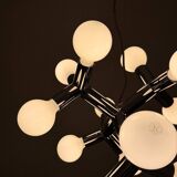 Space Age Atomic Chrome Chandelier by J.T. Kalmar, Germany, 1970