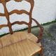 Provencal double armchair with woven rush in walnut
