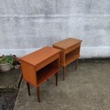 Pair of bedside tables, vintage nightstands