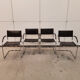 Set of 4 black armchairs