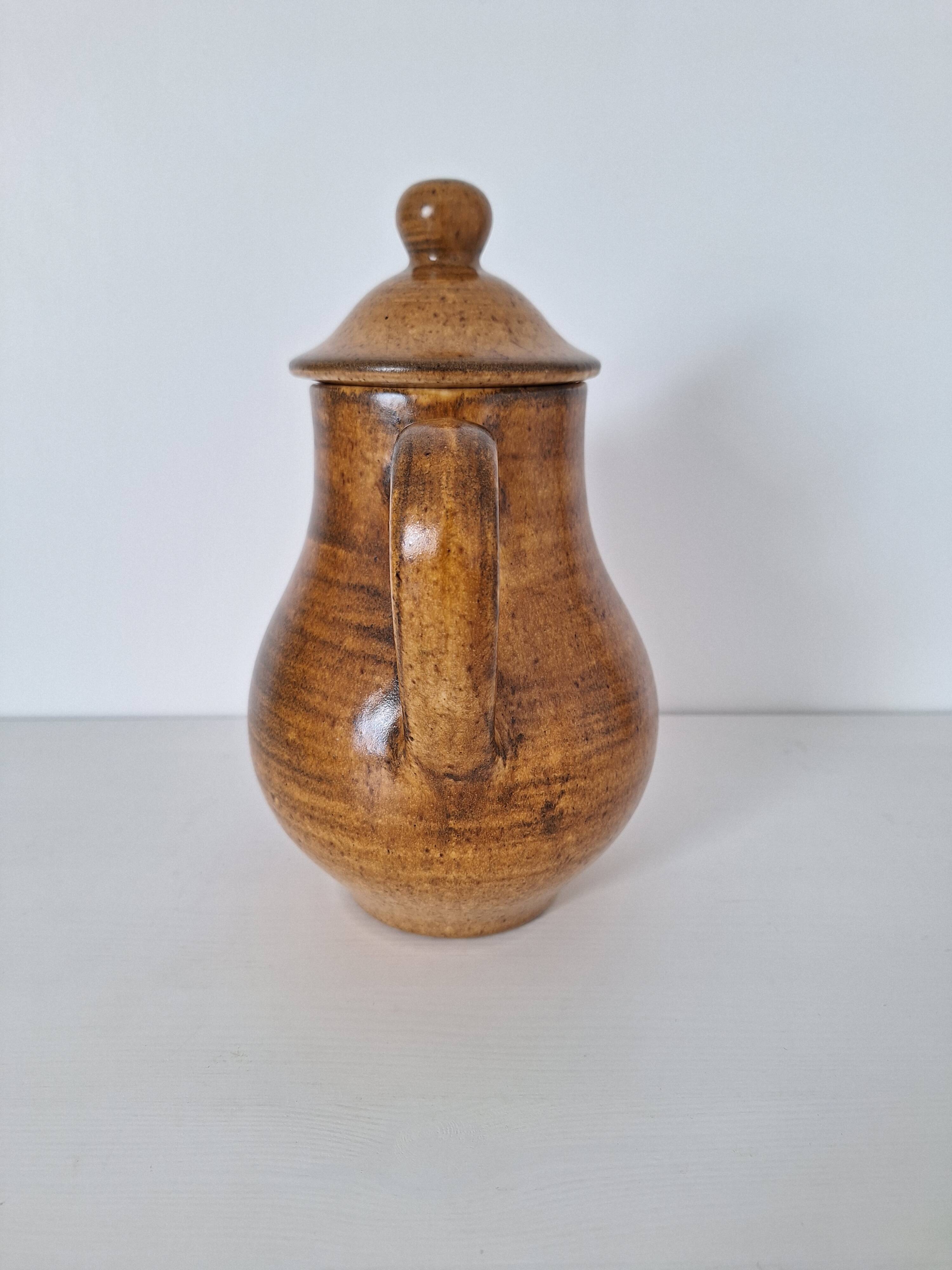 Vintage stoneware teapot / coffee pot